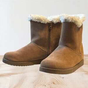 Chestnut Suede Boots Size 6